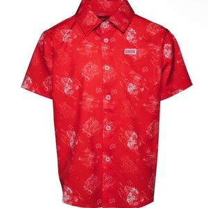 Dixxon Flannel Co Shirt Mens XL Red The 350 Engine Party Button Up Short Sleeve